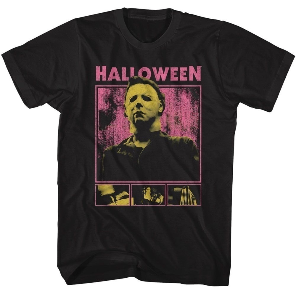 Halloween Movie Scenes T Shirt Horror Quote Black Graphic Retro Creepy Fan Tee